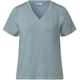 Arona - Bikini - Blauw - Geweven Kraag - V-hals - Korte Mouwen