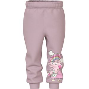NAME IT Broek 'NMFNori Peppa'  citroen / pruim / rosa / zwart