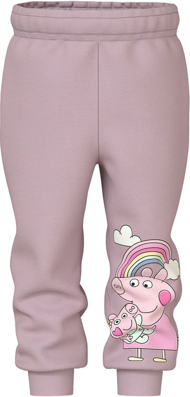 NAME IT Broek 'NMFNori Peppa'  citroen / pruim / rosa / zwart