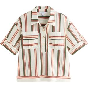 Next Blouse  olijfgroen / oranje / offwhite