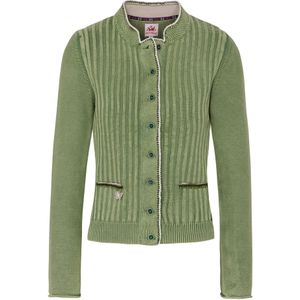 SPIETH & WENSKY Gebreid vest 'Alexa'  groen / donkergroen / wit