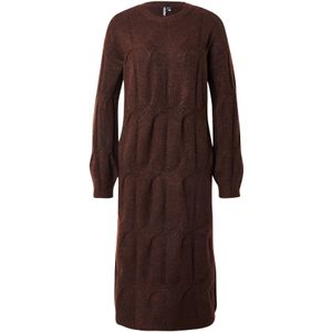 Pieces - JENNA - Gebreide Jurk - Mêlee - Relaxed Fit - Midi Lengte