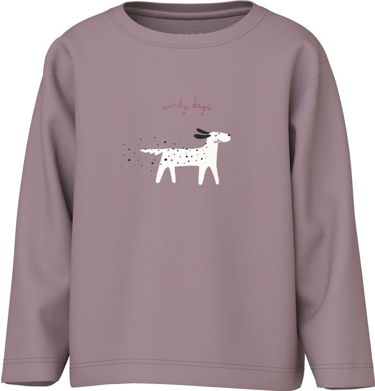 NAME IT Shirt 'NMFVEEN'  mauve / zwart / wit