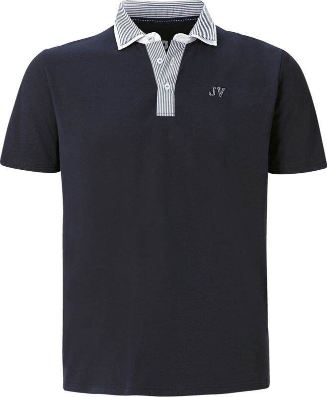 Jan Vanderstorm - Poloshirt - Donkerblauw - Jersey - Grote Maten