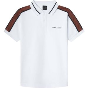 Hackett London - HK5600012 - Poloshirt - Wit - Katoen - Korte Mouwen