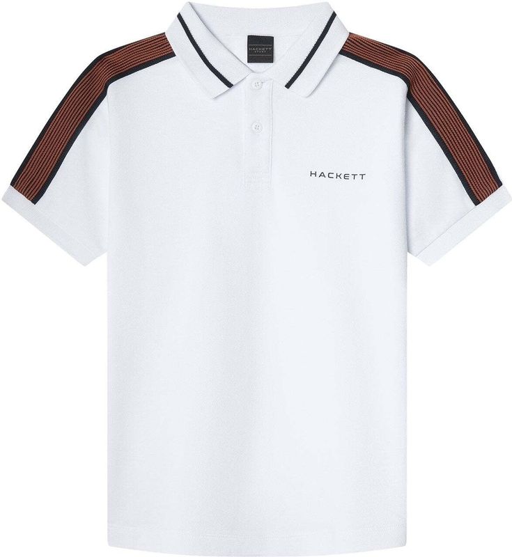 Hackett London - HK5600012 - Poloshirt - Wit - Katoen - Korte Mouwen