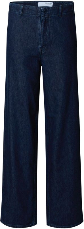 SELECTED - Jeans - Blauw - Denim - Wide Leg - Mid Waist