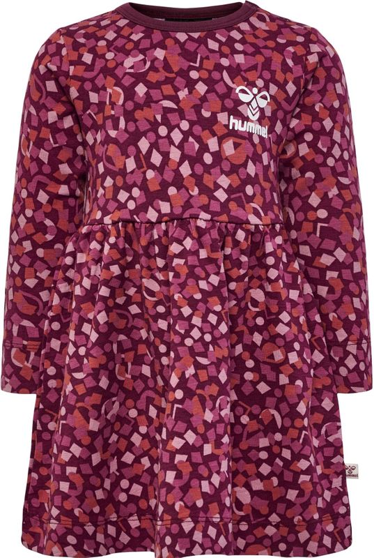Hummel - hmlCONFETTI - Jurk - Lange Mouwen - Jersey Stof - Print Over De Hele Oppervlakte