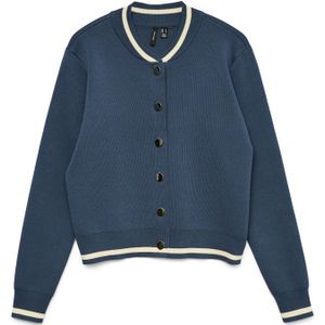 VERO MODA Gebreid vest 'VMEVELIJN'  navy / wit