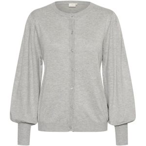 Kaffe Gebreid vest 'Lizza'  lichtgrijs
