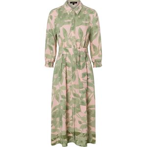 MORE & MORE - Blousejurk - Olijfgroen/Rosé - 3/4 Lengte - Gedrapeerd