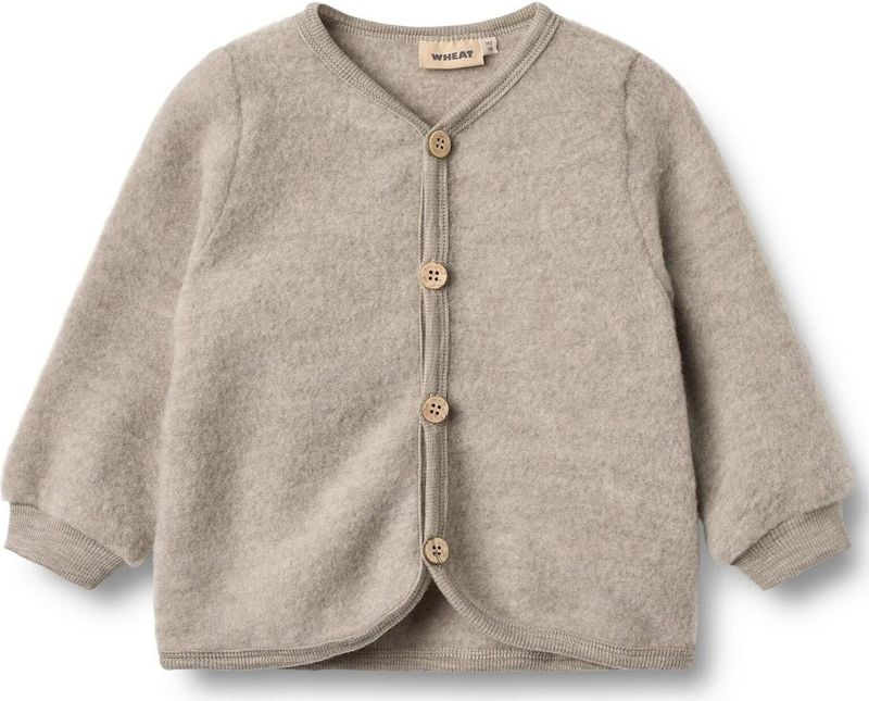 WHEAT Gebreid vest 'Kari'  kaki