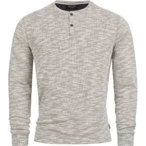 INDICODE JEANS Shirt ' Vitus '  grijs gemêleerd / wit
