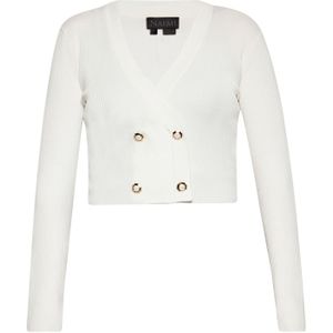 NAEMI Gebreid vest  wolwit