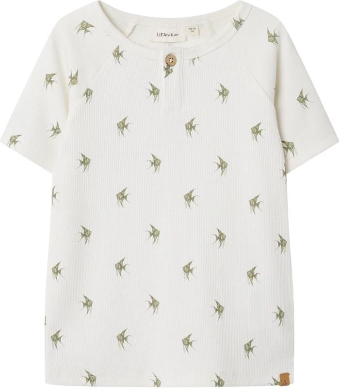 Lil' Atelier T-Shirt - Rib - NmmLavo - Coconut Melk/Fish - Lil Atelier - 2 jaar (92) - T-Shirts