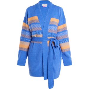 IZIA Gebreid vest  blauw / geel