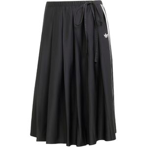 ADIDAS ORIGINALS Rok 'Ribbon Pleated Maxi'  zwart / wit