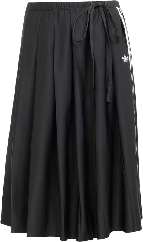 ADIDAS ORIGINALS Rok 'Ribbon Pleated Maxi'  zwart / wit