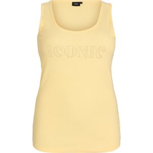 Zizzi Top 'Evinna'  lichtgeel / zilver