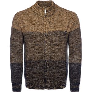 CARISMA Gebreid vest  camel / donkerbruin / olijfgroen