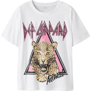 TWO SOON Shirt 'Def Leppard'  camel / rosa / zwart / wit