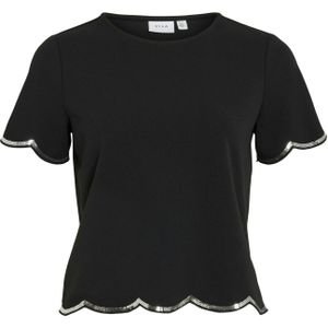 VILA Shirt  zwart / zilver