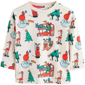 Next Shirt  groen / rood / oranjerood / wit