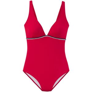 Look - Badpak - Rood - Gevlochten Details - Zonder Beugels