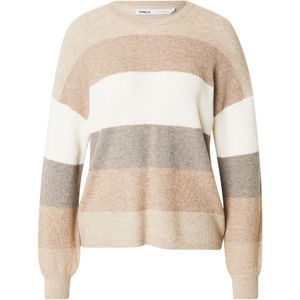 ONLY Trui 'ONLJETTE'  taupe / taupe / greige / wit