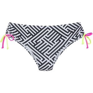 Look - Gedessineerd - Bikinibroekje - Zwart/wit - 83% Polyamide, 17% Elastaan