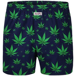 Sugar Pine Boxershorts ' Webboxershorts weit Motive Print '  navy / groen