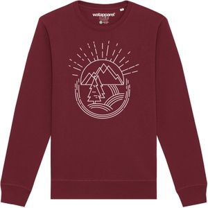 Watapparel Sweatshirt ' Natur ist schön '  bourgogne / wit