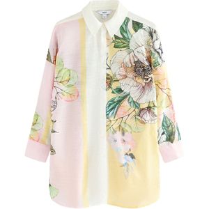 Next Strandjurk  lichtgeel / groen / rosa / wit