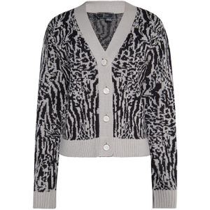 faina Gebreid vest 'Aleva'  grijs / zwart