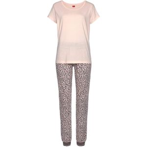 Pyjama - Lichtroze - Single-jersey - Korte Mouwen - Ronde Hals