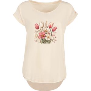 F4NT4STIC Shirt 'Rosa Weißer Frühlingsblumenstrauß'  sand / gemengde kleuren