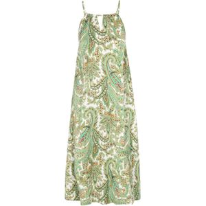 ebeeza Jurk  lichtgroen / donkeroranje / wit