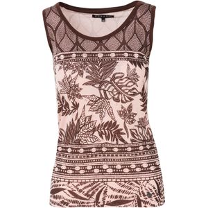 KOROSHI Top  chocoladebruin / pastelroze