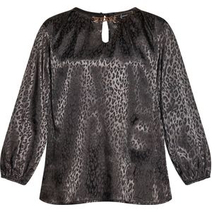 faina Blouse  donkergrijs / zwart