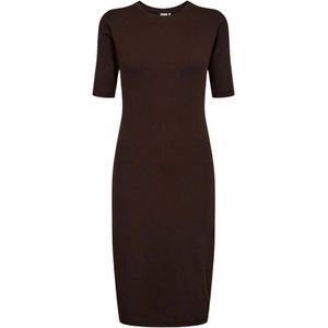 NÜMPH - NURILEY - Jurk - Bruin - Knielengte - Slanke Pasvorm