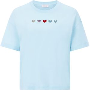 Rich & Royal Shirt  lichtblauw / goud / lila / donkerrood