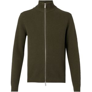 Selected Dane - Gebreide Trui - Hoge Hals - Lange Mouwen - Volledige Rits - 100% Biologisch Katoen