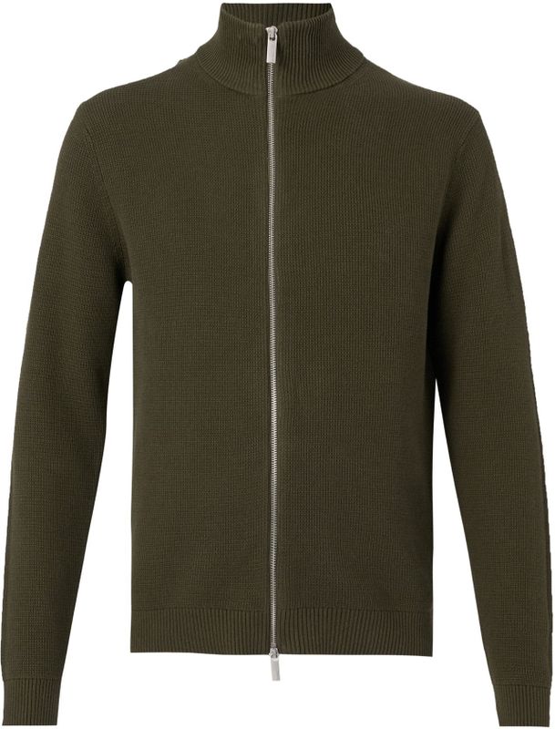 Selected Dane - Gebreide Trui - Hoge Hals - Lange Mouwen - Volledige Rits - 100% Biologisch Katoen