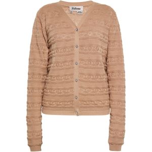 Sidona Gebreid vest  lichtbruin