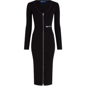 KARL LAGERFELD JEANS Gebreide jurk  zwart / wit