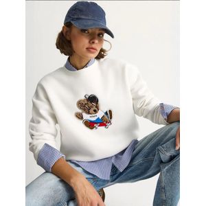 Bianco Lucci Sweatshirt  blauw / bruin / rood / wit