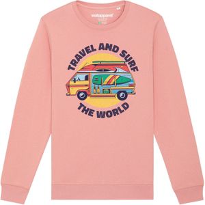 Watapparel Sweatshirt 'Travel and surf'  gemengde kleuren / rosa