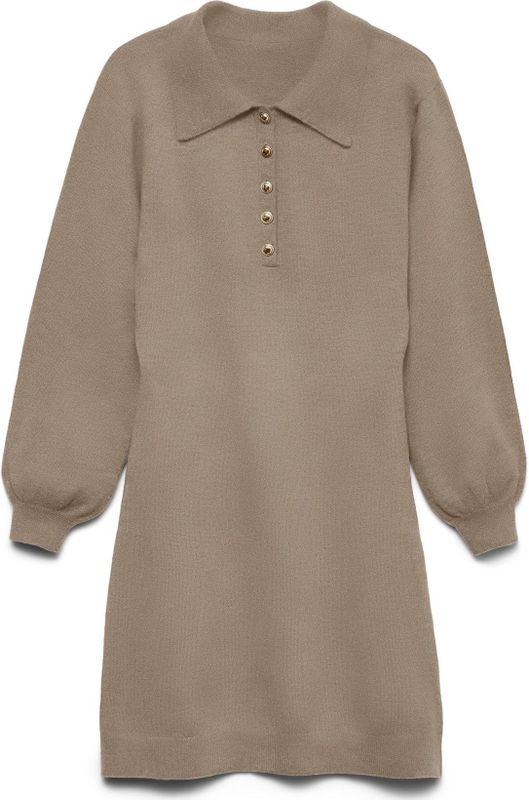 Vmarlet - Midi-jurk - Gebreide Jurk - Lange Mouwen - Bodycon Fit