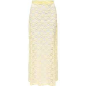 Onljen - Lange Rok - Kanten Detail - Brede Tailleband - Polyester