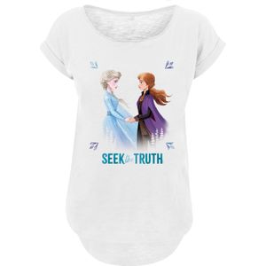 F4NT4STIC Shirt 'Disney Frozen 2 Elsa And Anna Seek The Truth'  lichtblauw / karamel / lila / wit